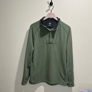 REI Men’s Large Green 1/4 zip Fleece Pullover
